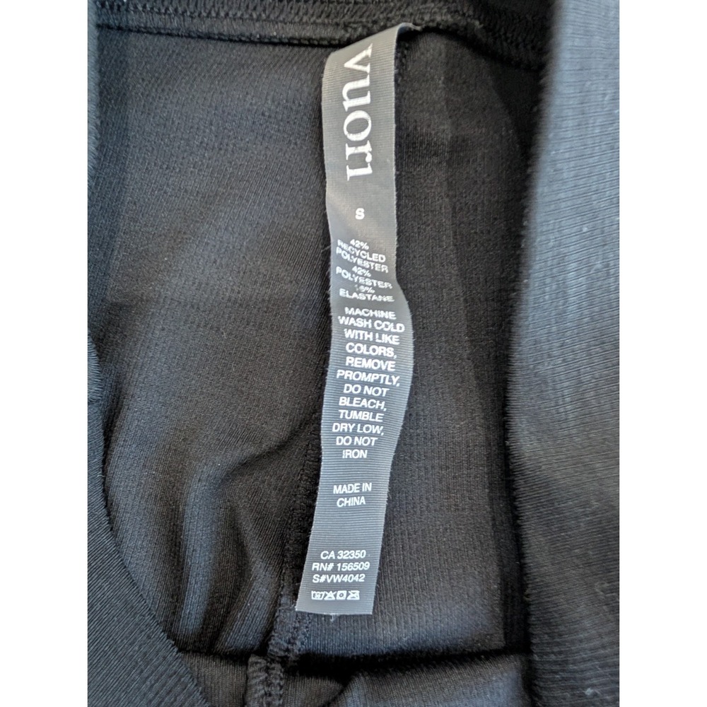 Vuori Performance Rib Flare Pants Black High Rise Slit Hem Women Small VW4042 - Picture 3 of 8